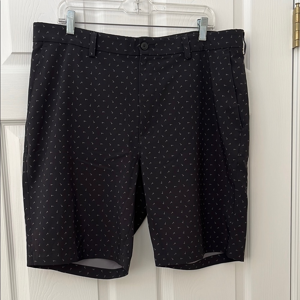 Men's Black Patterned Shorts